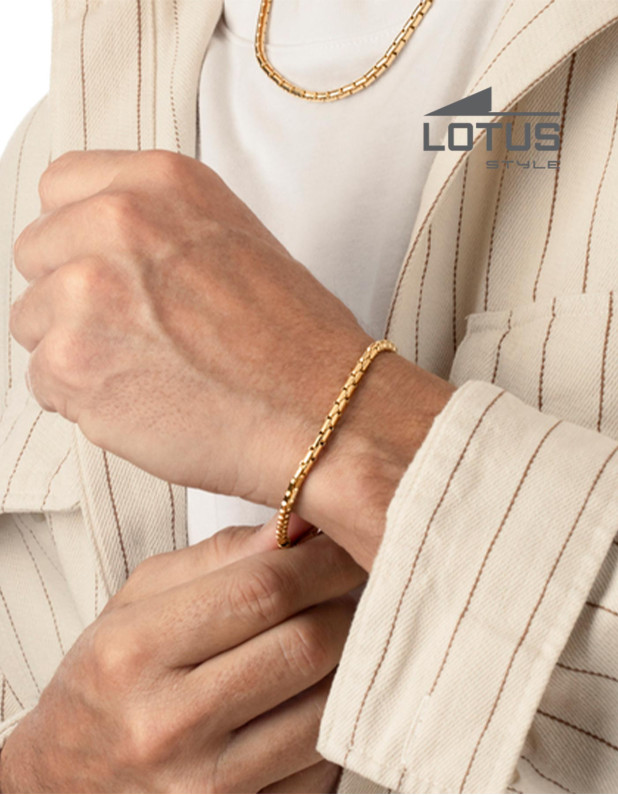 LOTUS STYLE MEN'S STAINLESS STEEL BRACELET
